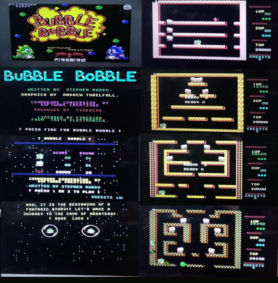 Bubble Bobble (Hit Squad - Firebird - Taito) ->TESTAD<- Commodore 64 / C64 Spel