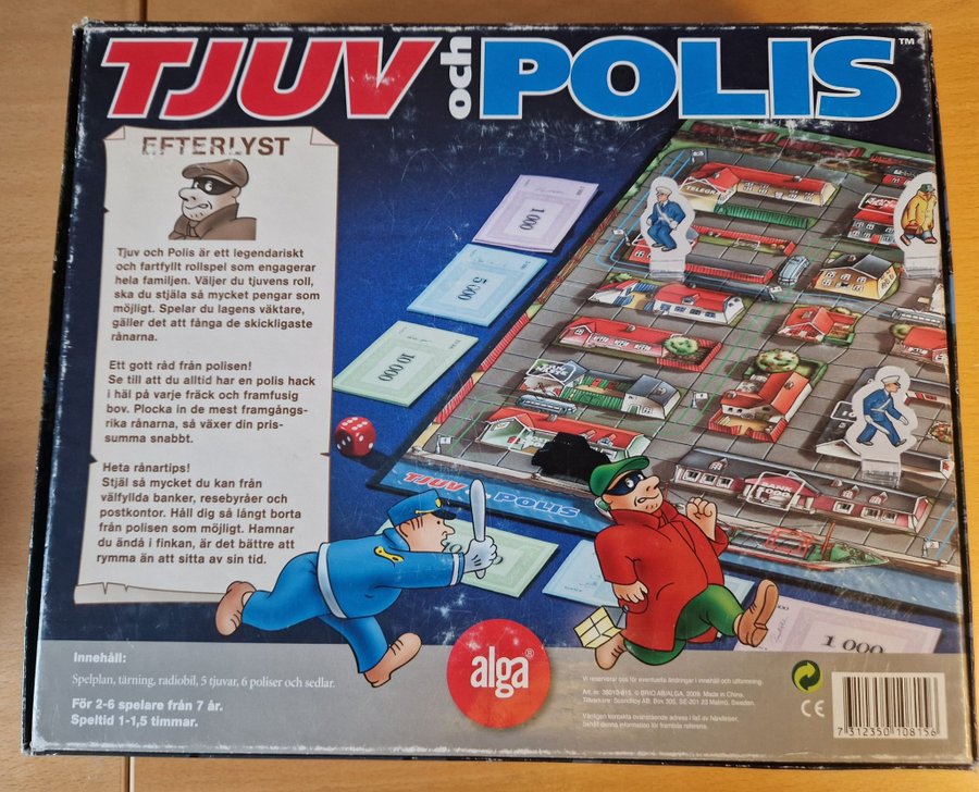 Tjuv och Polis - Brädspelet Komplett Alga