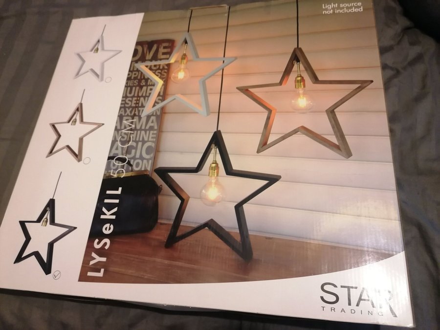 Stjärnformad lampa Adventsstjärna Lysekil Star Trading 50x47cm