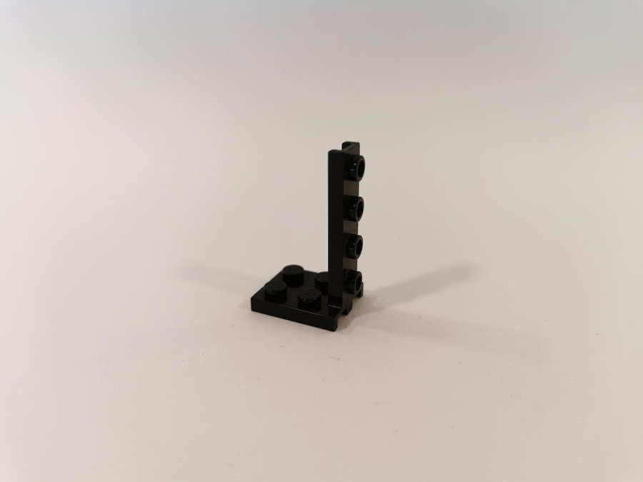 Lego - vinklad - bracket - del till mast - 2x2/1x4 - part 2422 - svart