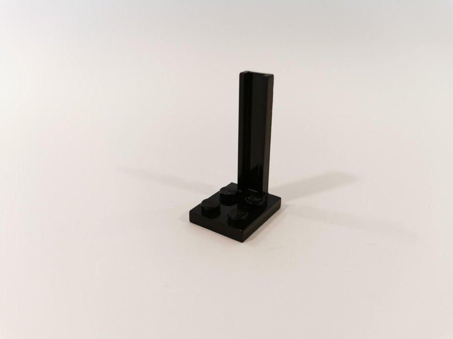 Lego - vinklad - bracket - del till mast - 2x2/1x4 - part 2422 - svart