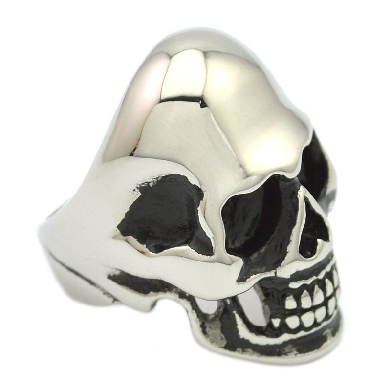 Skull Ring i Rostfritt Stål.