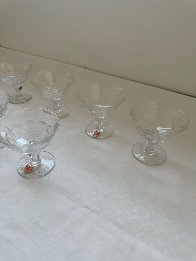 6 st. Orrefors Likörglas. Vintage