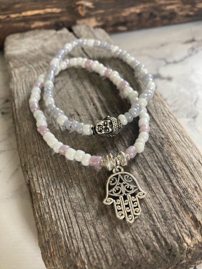 NYTT armband set med Fatimas hand och Buddha från BeYouNica