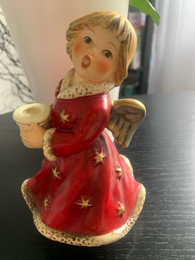 Goebel ängel med speldosa, porslin. Goebel angel music box, porcelain.