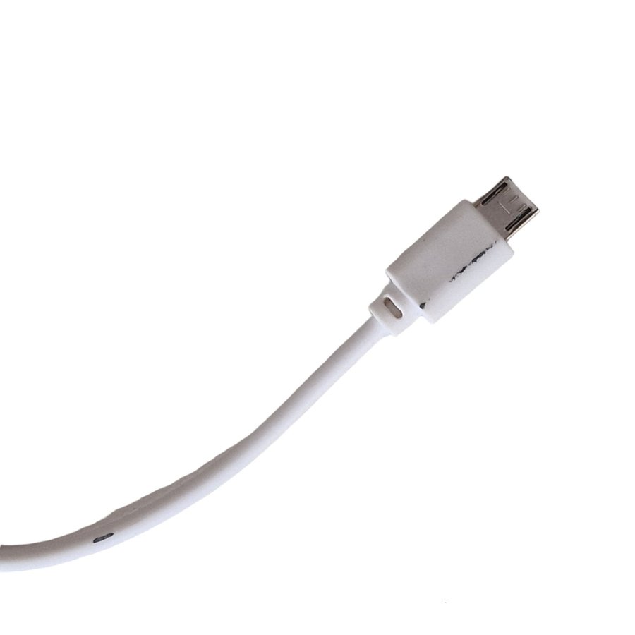 Ord.pris: 129 kr | NY Liten Vit USB Kabel | 19.5 cm | USB MICRO