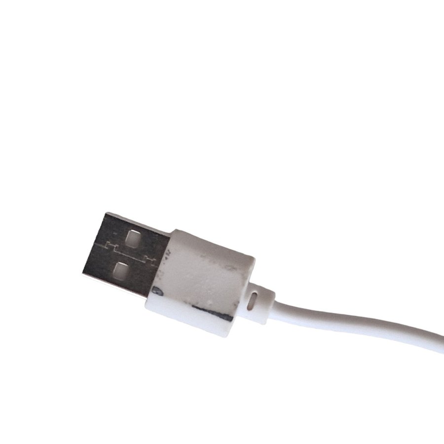 Ord.pris: 129 kr | NY Liten Vit USB Kabel | 19.5 cm | USB MICRO