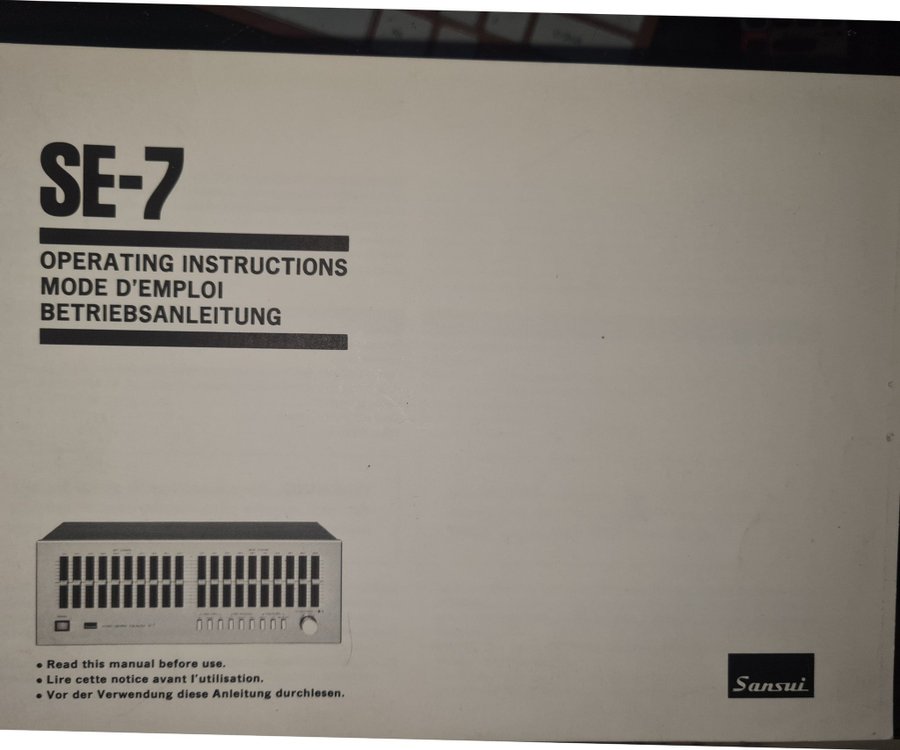 Sansui SE-7 EQ manual