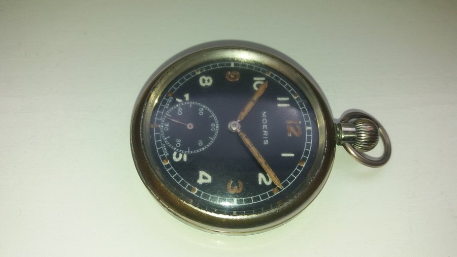 Military pocket watch GSTP'' Moeris '' Switzerland for Great Britain ~1940s