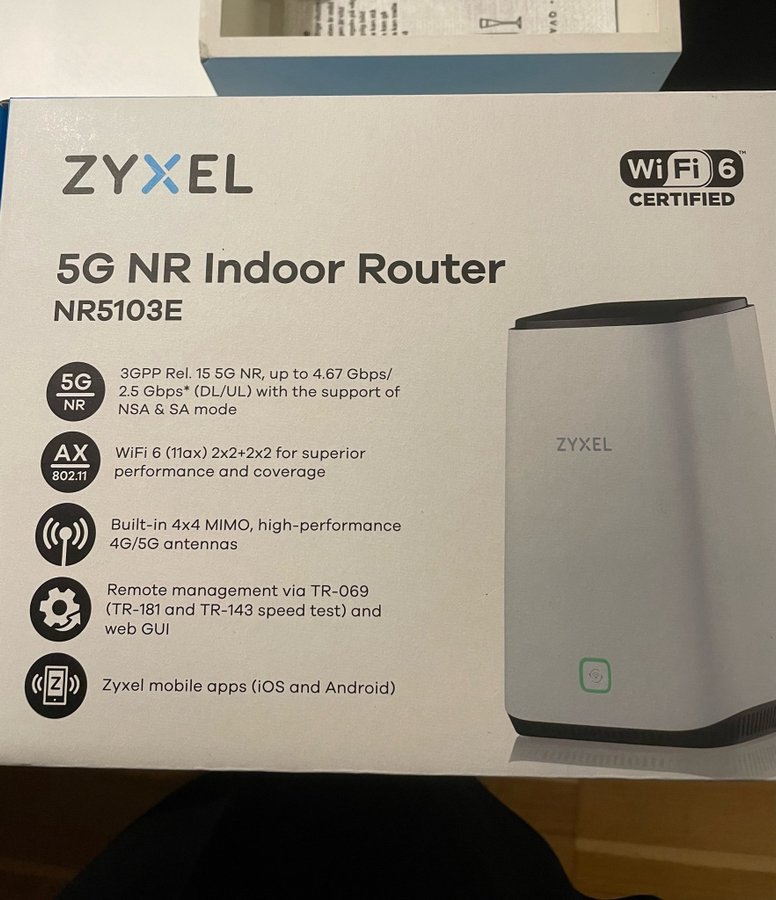 Zyxel 5G NR Indoor Router NR5103E