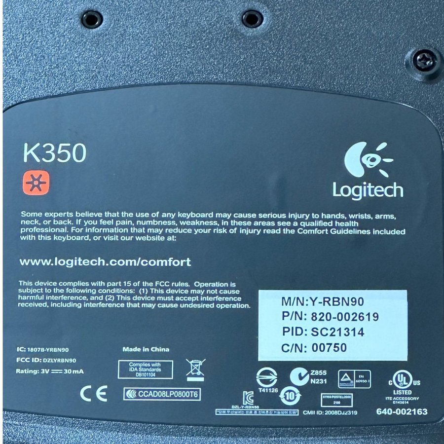 Logitech Wireless K350