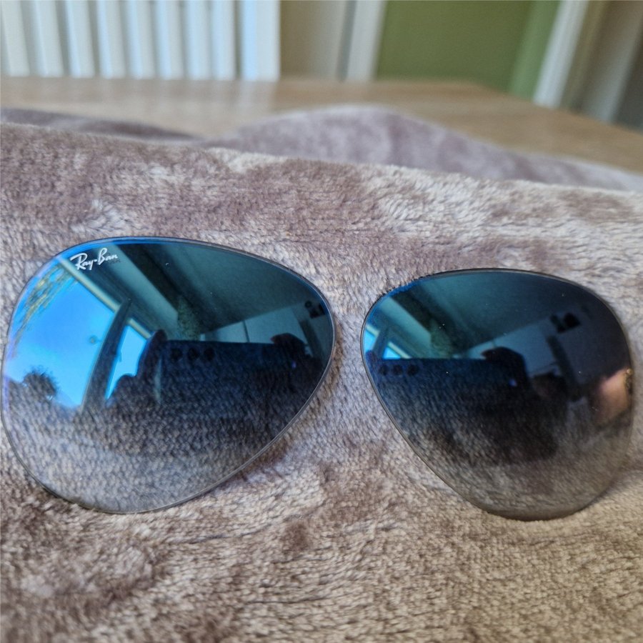 Ray-Ban Aviator Mineralglas till modell 3025 st 58 Blå gradal