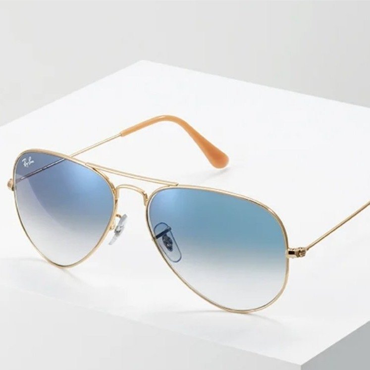 Ray-Ban Aviator Mineralglas till modell 3025 st 58 Blå gradal