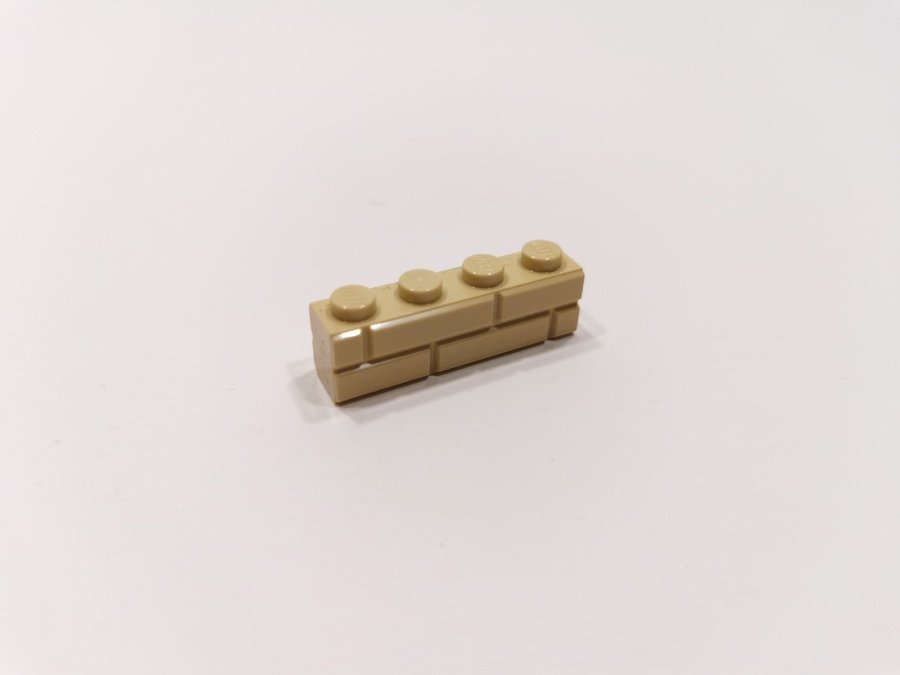 Lego - brick - modifierad - tegel - 1x4 - part 15533 - ljusbiege (tan)