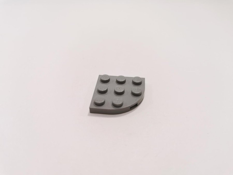 Lego - vinge - plate - hörn - 3x3 - part 30357 - ljusgrå (bluish)