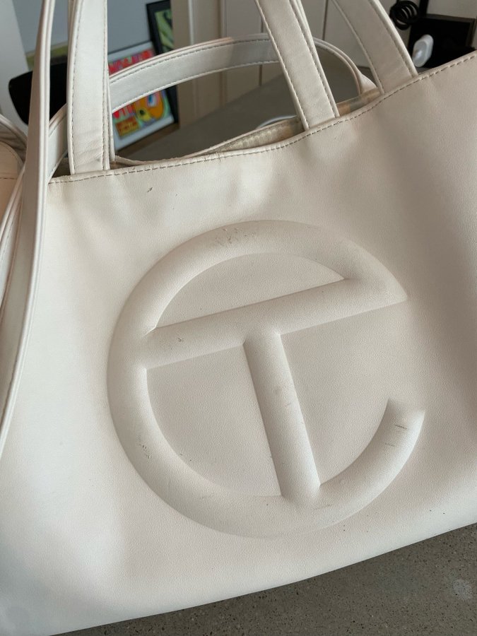 Telfar Medium Shopper White