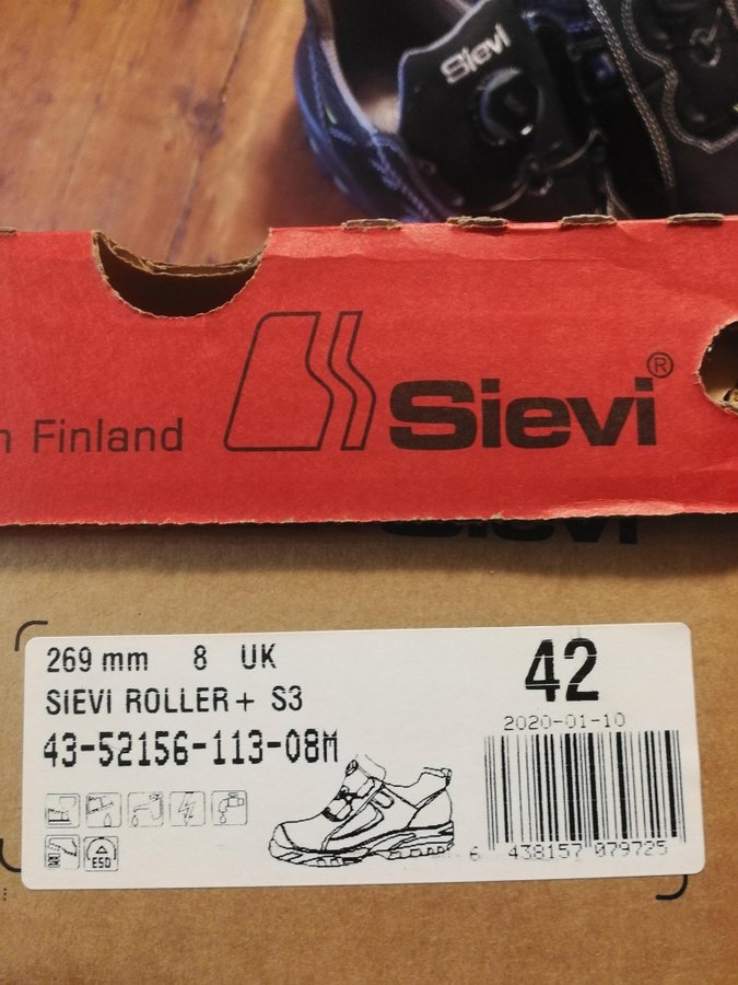 Sievi Roller Skyddsskor Svart Storlek 42