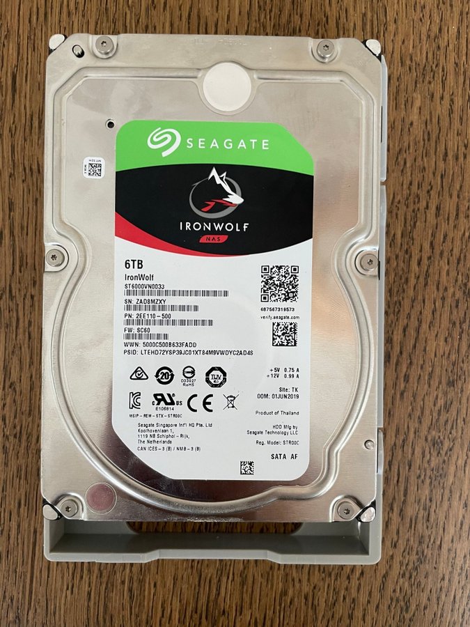 Seagate IronWolf 6TB NAS Hårddisk