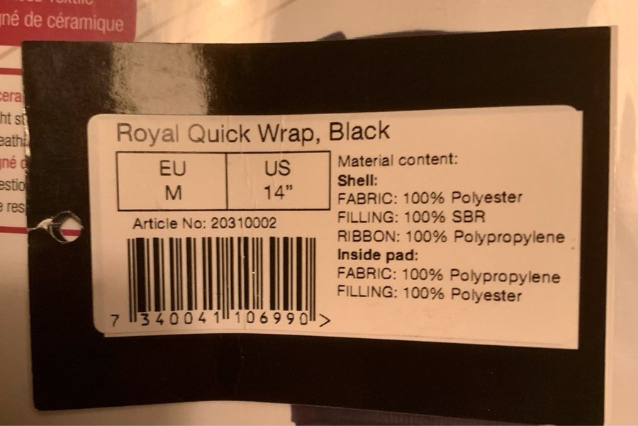 Back on Track Royal Quick Wraps, ställbandage, Storlek M