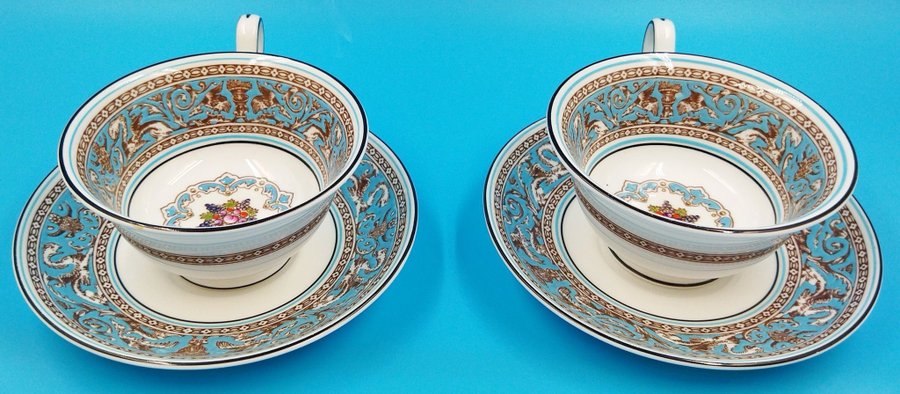 Wedgwood Florentine Turquoise Peony - Koppar  Fat