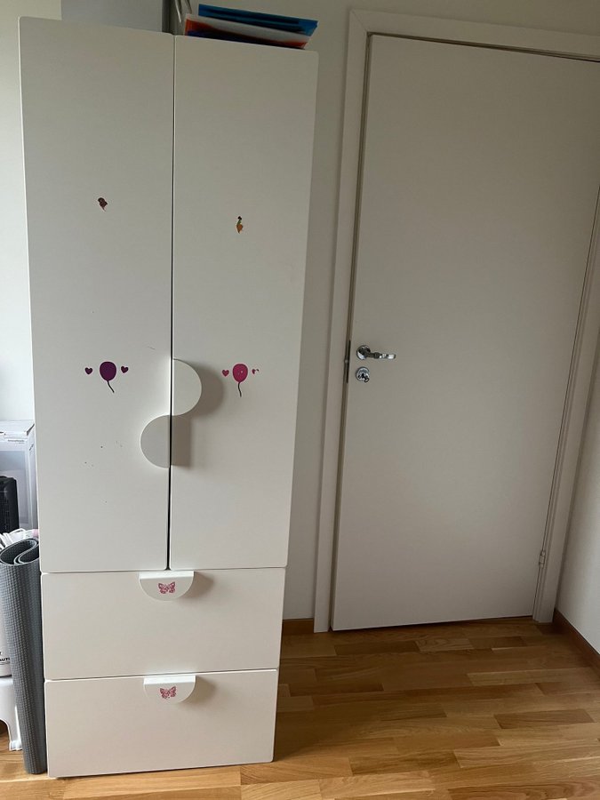 White Wardrobe with Butterfly Handles