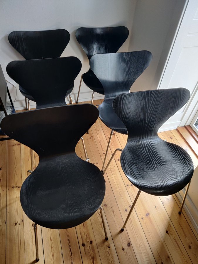 6 Arne Jacobsen 7'er stole