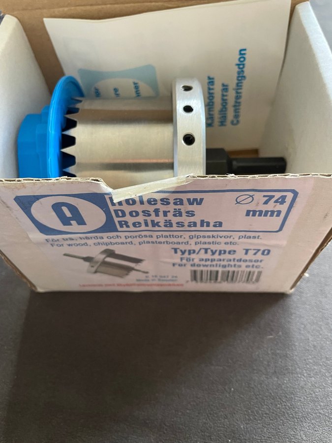 Holesaw Dosfräs Reksåha 74mm Typ/Type T70