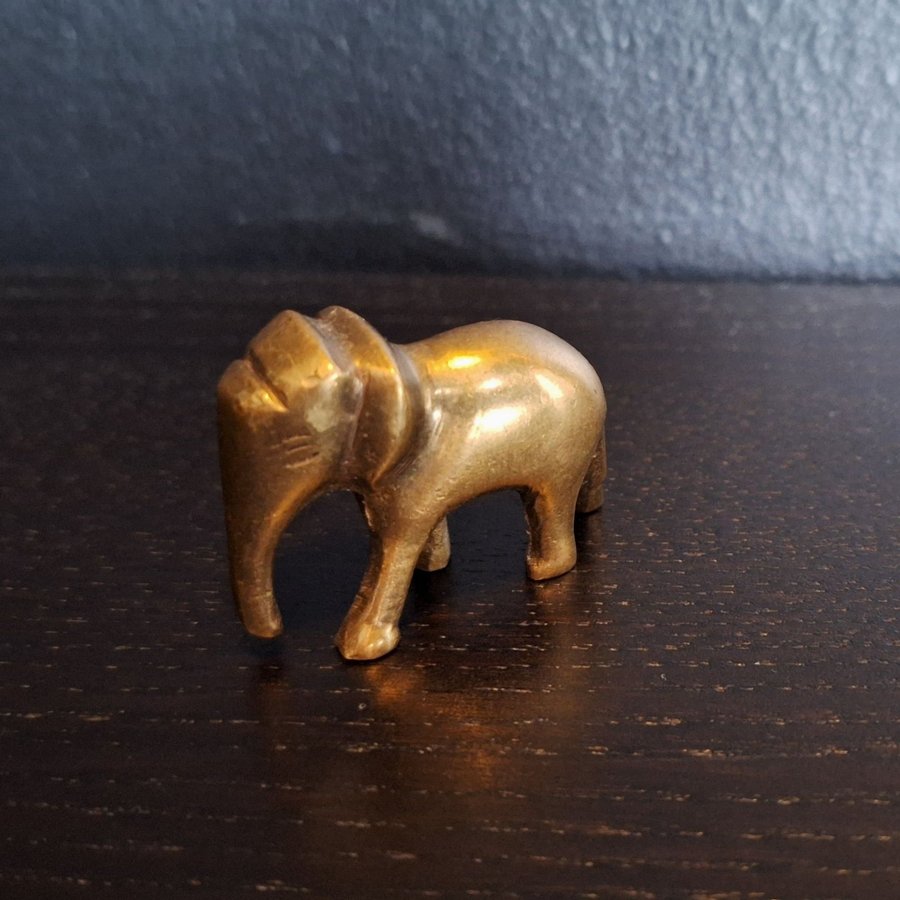 Elefant staty brons/ mässing