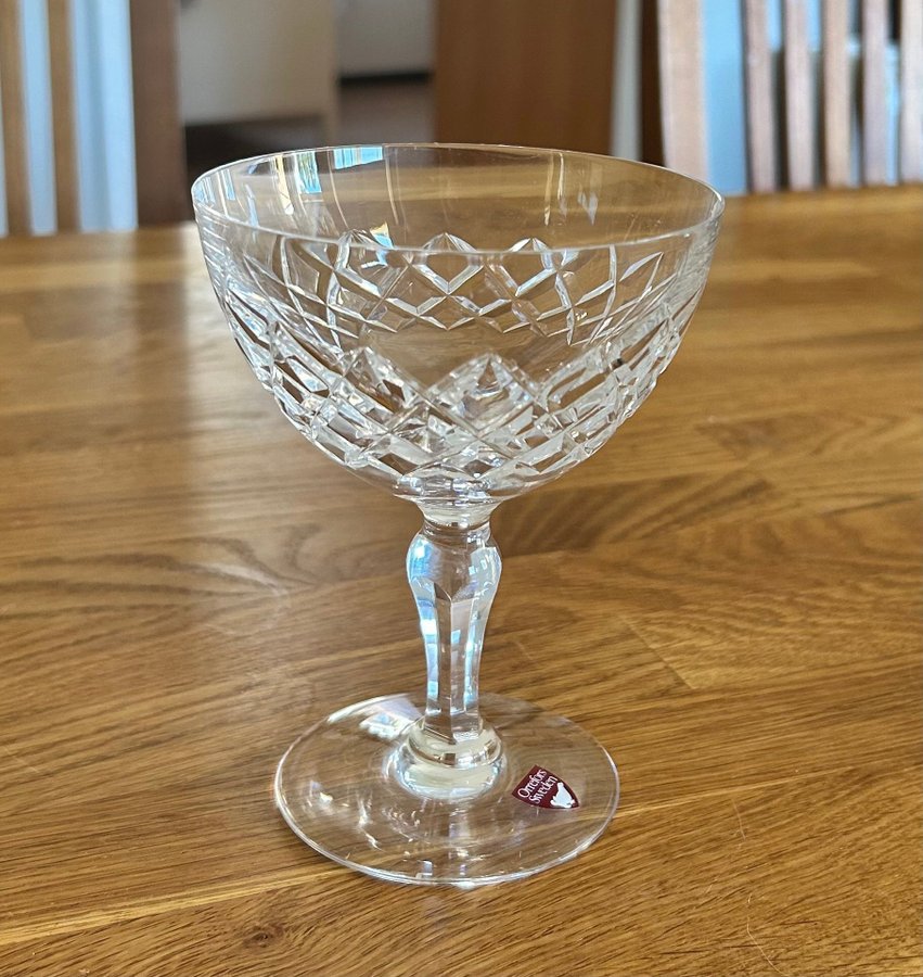 Champagneglas / Coupe glas Orrefors Sofiero Karolina Gunnar Syrén