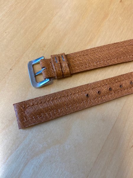 Klockarmband läder skinn Cognacsbrun Nytt!