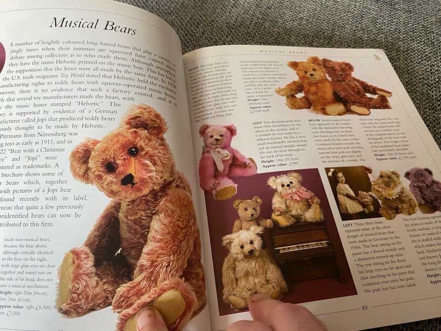 A Collector's Guide to Bears, bog gamle bamser, bog legetøj, Bok Björne