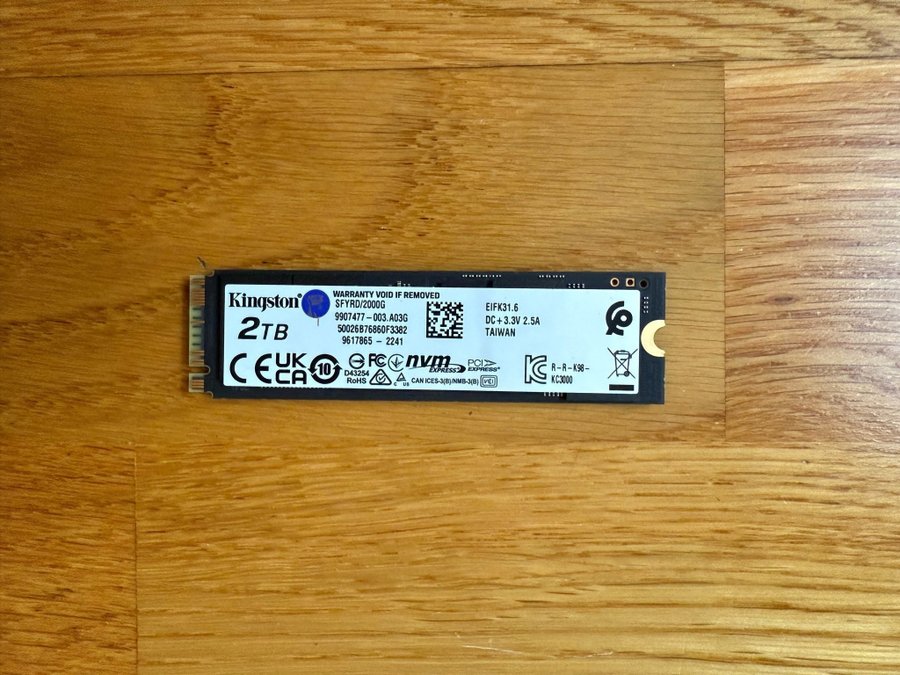 Kingston Fury Renegade NVMe M.2 SSD 2TB