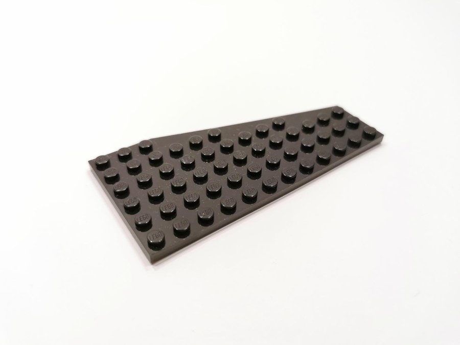 Lego - wedge - vinge - plate - vänster - 12x6 - part 30355 - svart