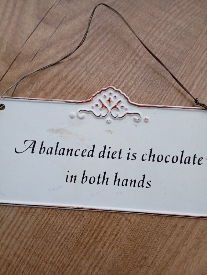 Wandbordje met tekst Chocolate