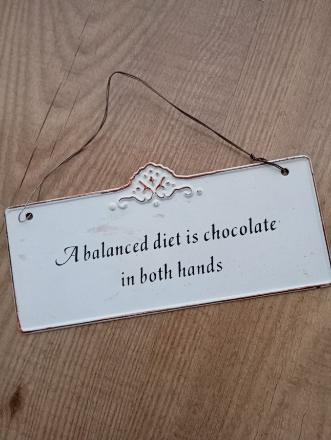 Wandbordje met tekst Chocolate