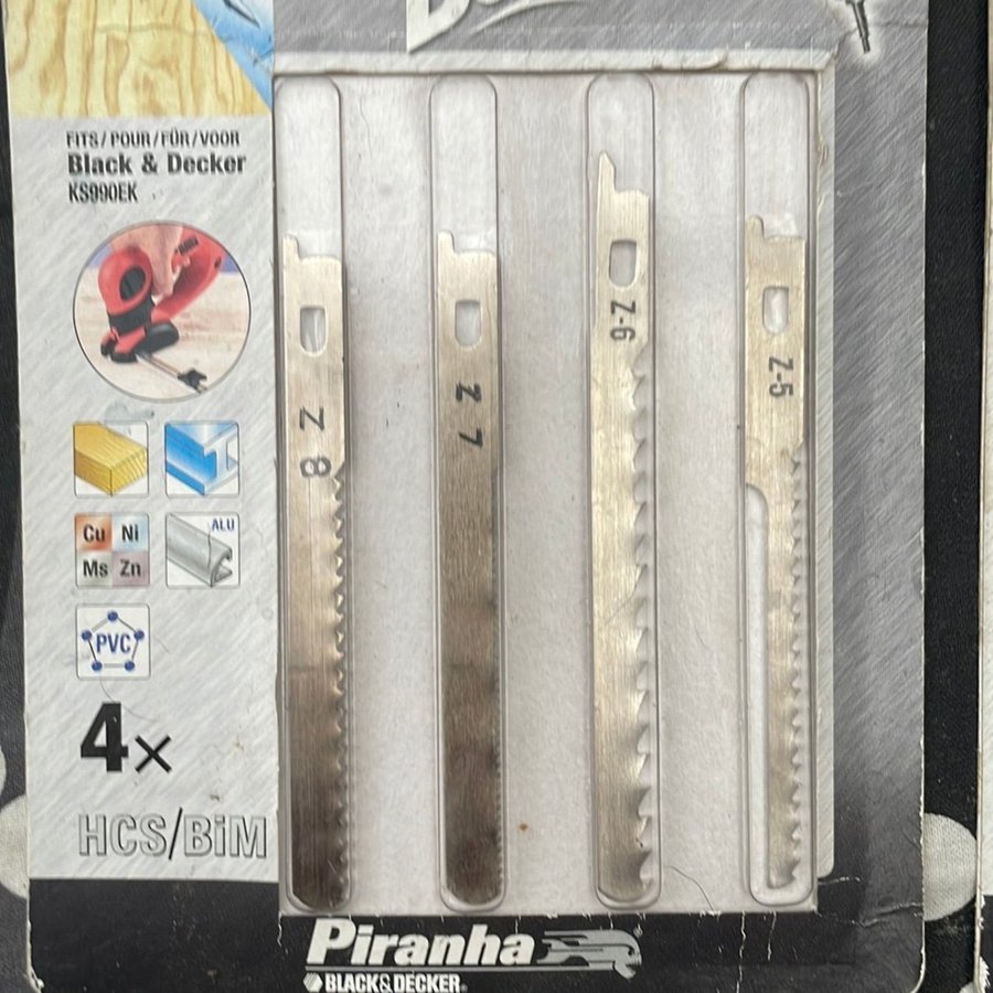 Sågsblad Piranha 4-pack sticksåg/tigersåg