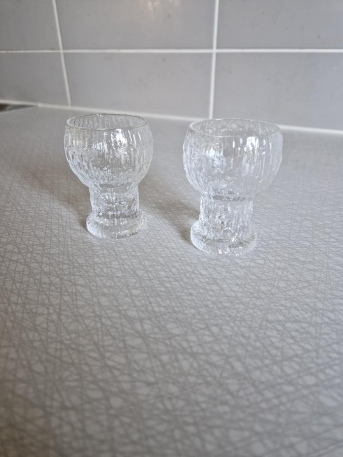 2 st Iittala snapsglas.