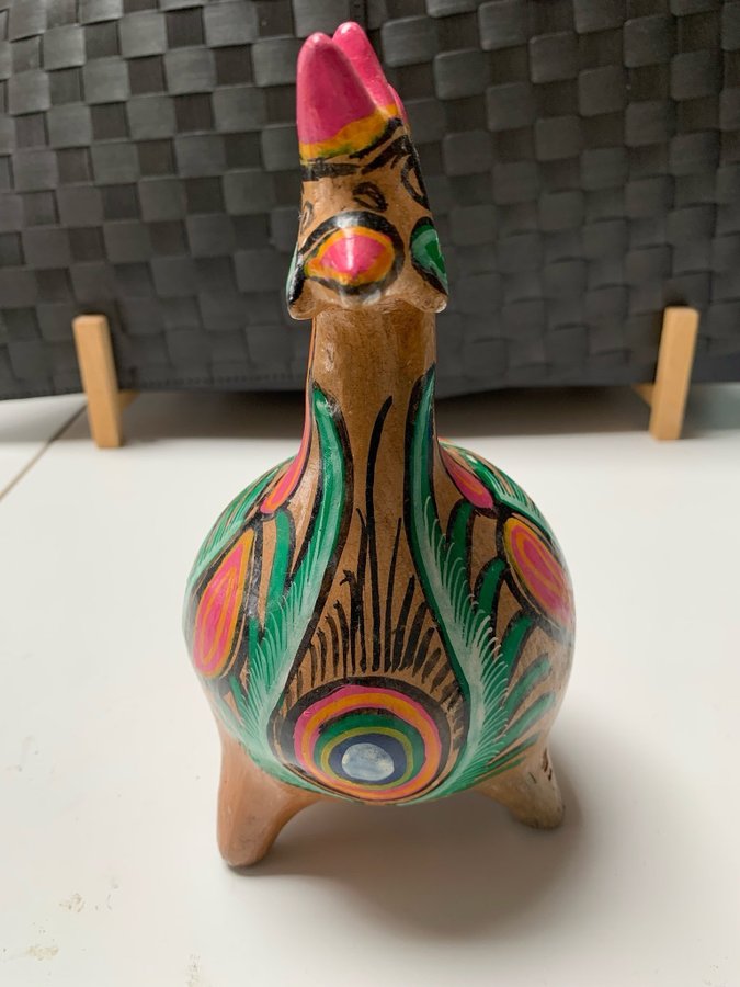 Meixican folk art vintage mid century coin bank bird sparbössa fågel