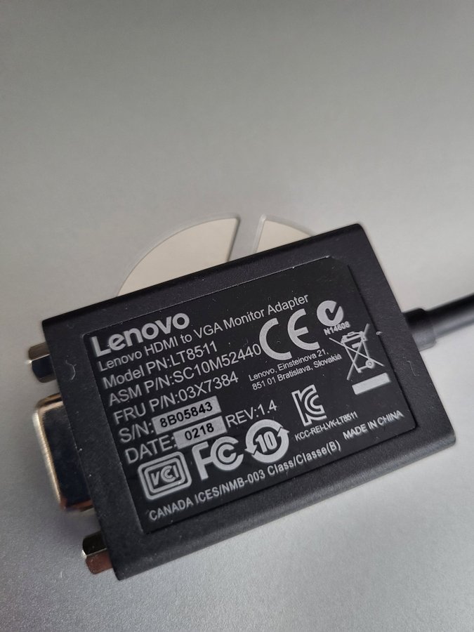 Lenovo HDMI till VGA-adapter PN LT8511