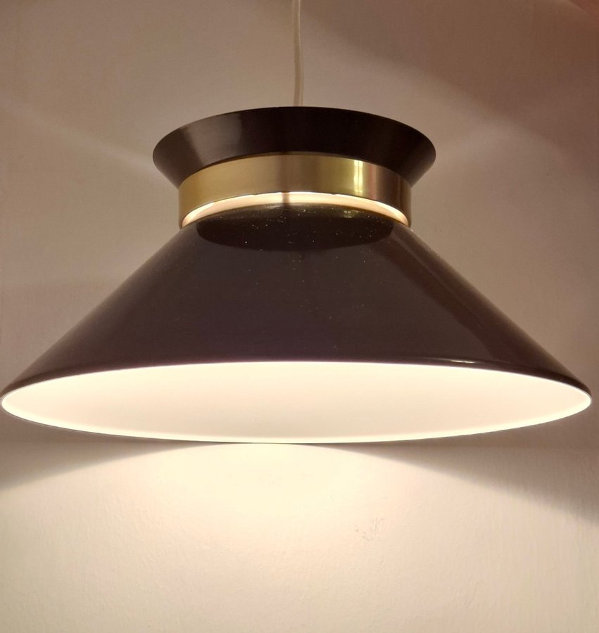 RETRO 70-TAL BELID TAKLAMPA DESIGN CARL THORE METALL LAMPA KÖKSLAMPA BELYSNING