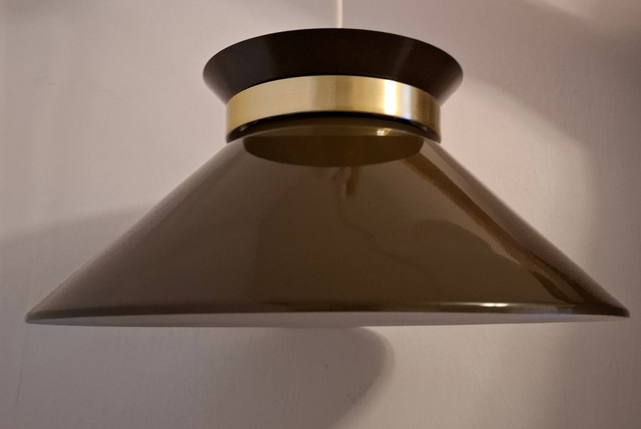 RETRO 70-TAL BELID TAKLAMPA DESIGN CARL THORE METALL LAMPA KÖKSLAMPA BELYSNING