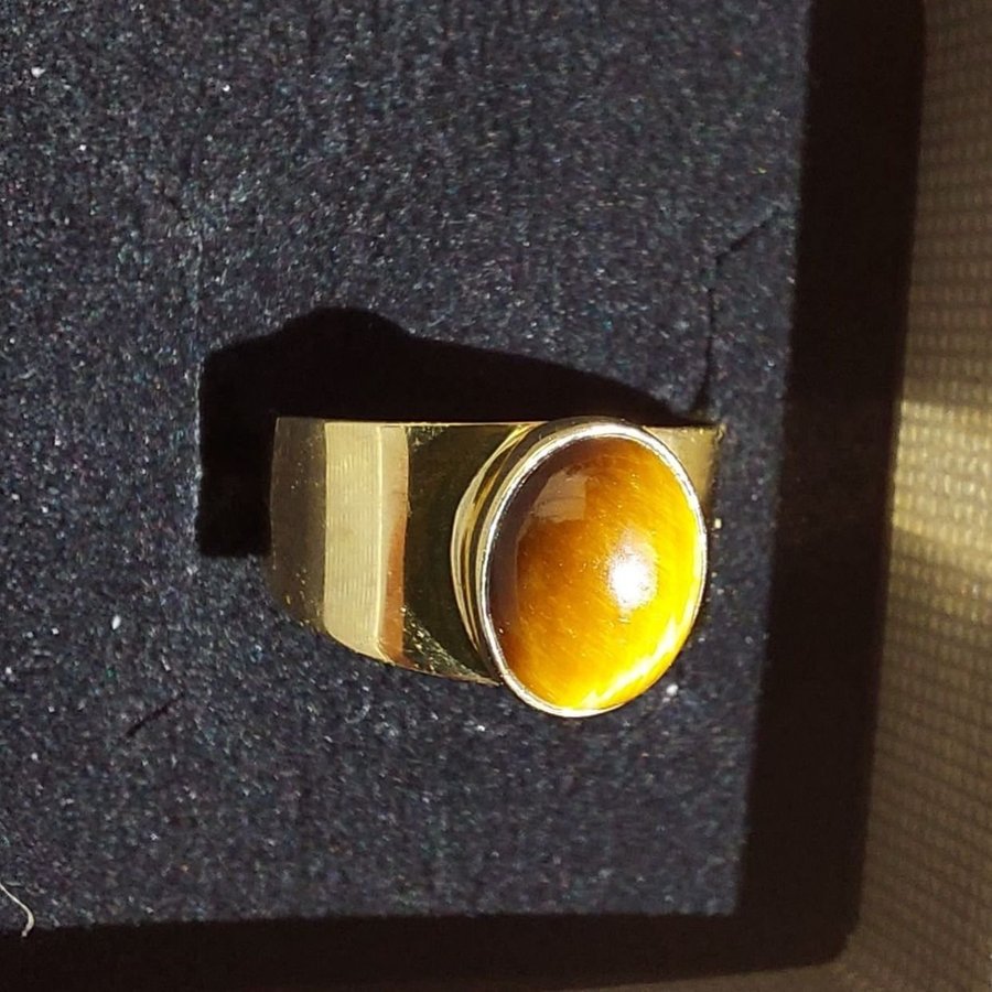 333er Gelbgold Ring mit Tigerauge