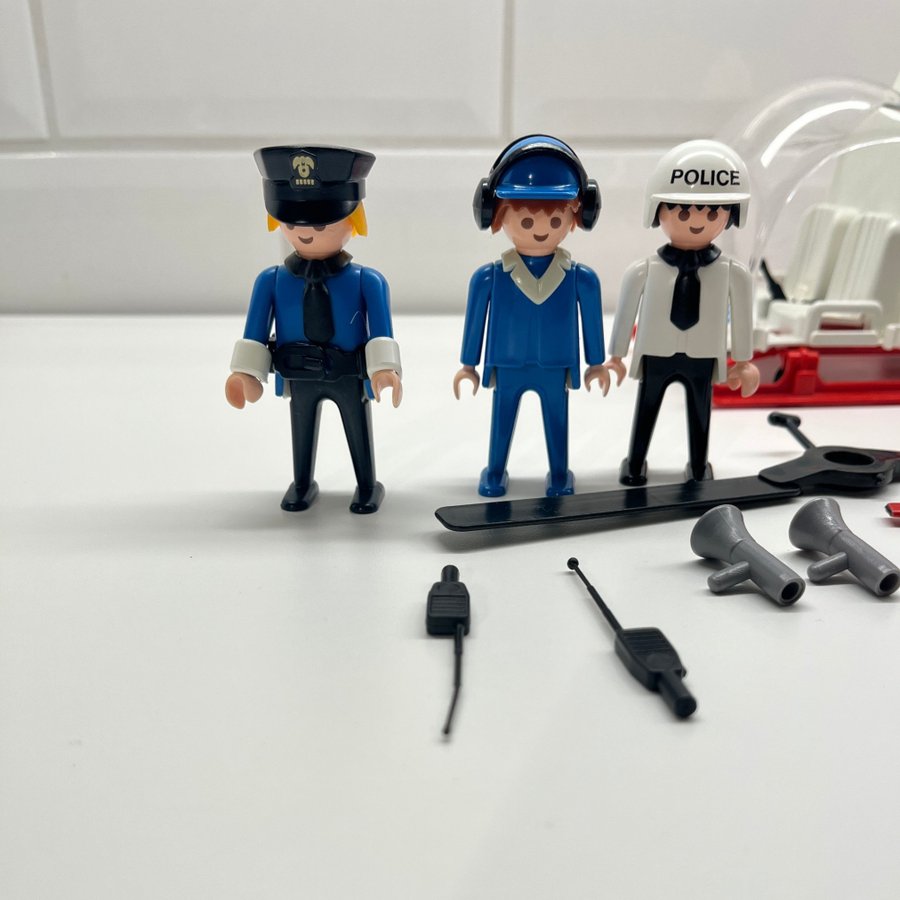 Playmobil Räddningshelikopter 3789  Polishelikopter 3144 från 90-talet