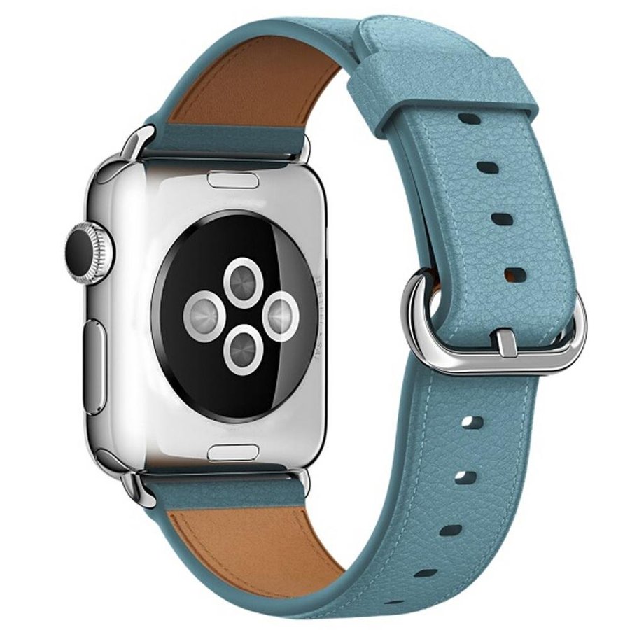 Klassiskt Spänne 38/40/41/42mm Apple Watch Armband - LJUSBLÅ