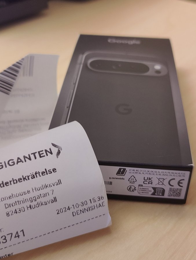 Google Pixel 9 Pro XL 256gb OÖPPNAD, fri frakt  skal