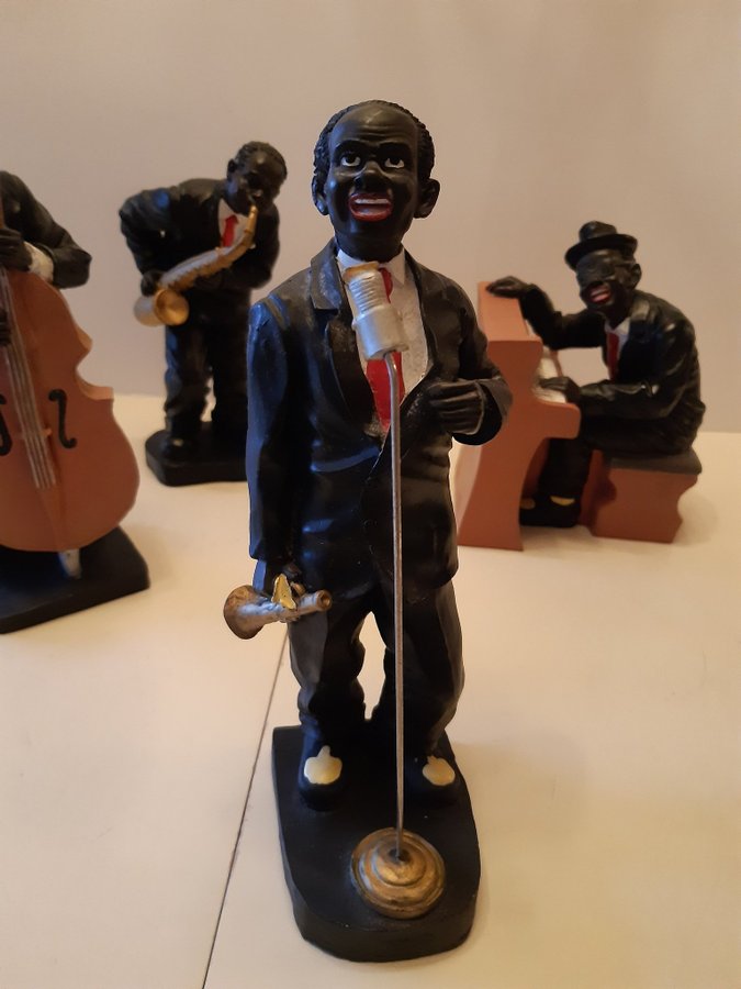 Jazzband 4 figurer. Saxofonist. Solist. Pianist. Basist. 1990-tal