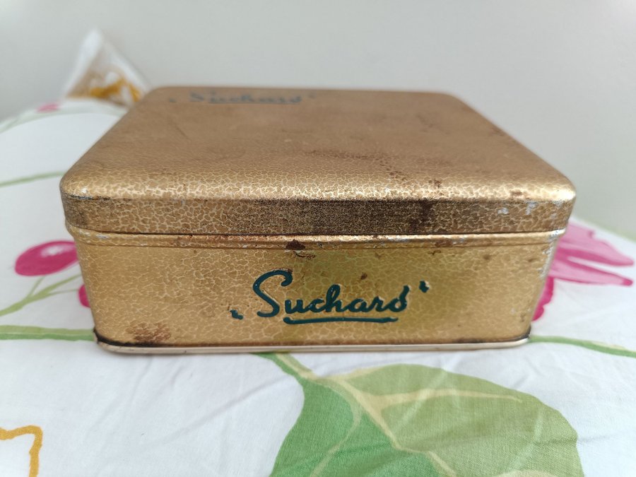 "Suchard" Använd i Wimmerströms konditori. 1950 tal Samlarobjekt ÄKTA GULD