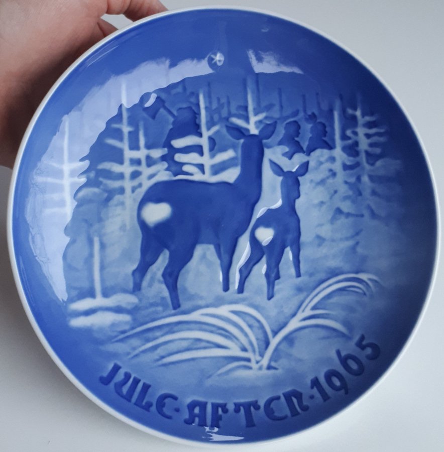 1965 Bing  Grøndahl Like-New Porcelæn Juleplatte Porslin Väggtallrik Jultallrik