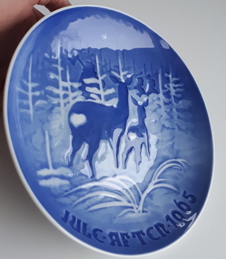 1965 Bing  Grøndahl Like-New Porcelæn Juleplatte Porslin Väggtallrik Jultallrik