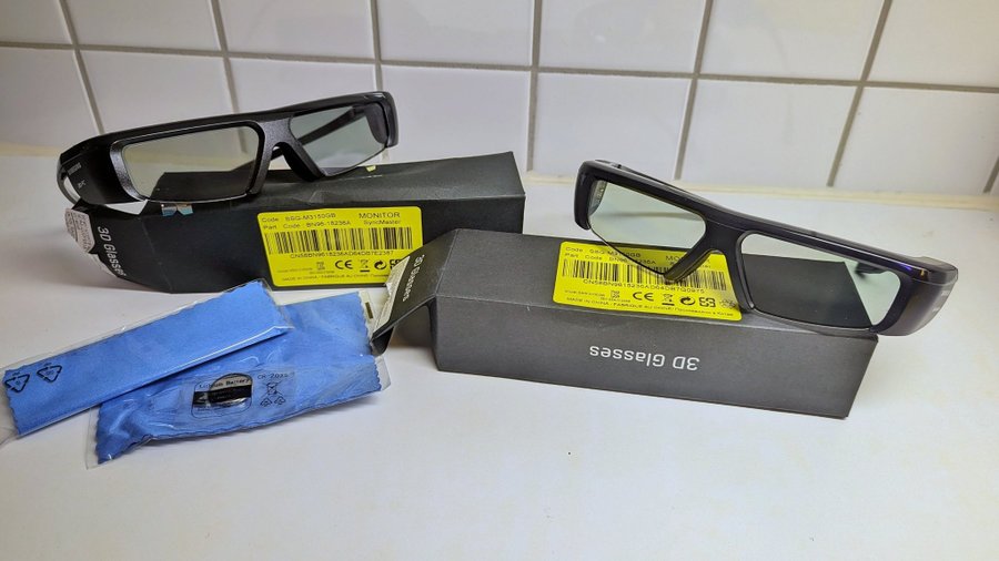 2st Samsung Aktiva 3D-glasögon (SSG-3100GB/SSG-M3150GB)